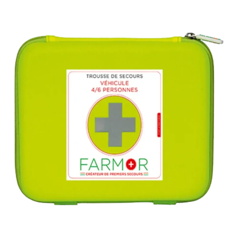 Trousse de secours farmor, spécifique véhicule 4/6 personnes, jaune