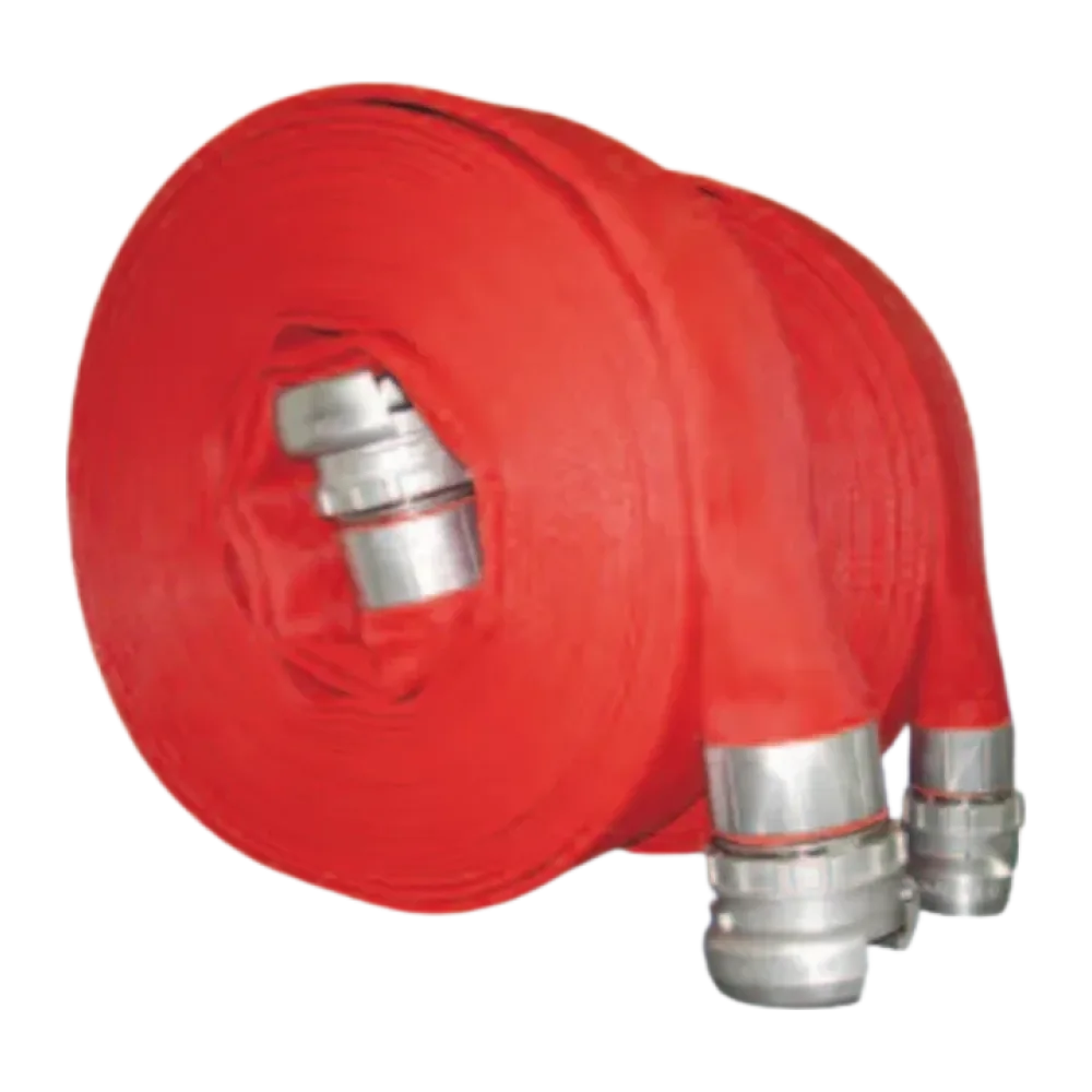 Tuyau vc rouge (70mm et 45 mm) longueur 20 m equipes de raccord 2,5 pouces dsp alu (dn65-70 et dn40-45)