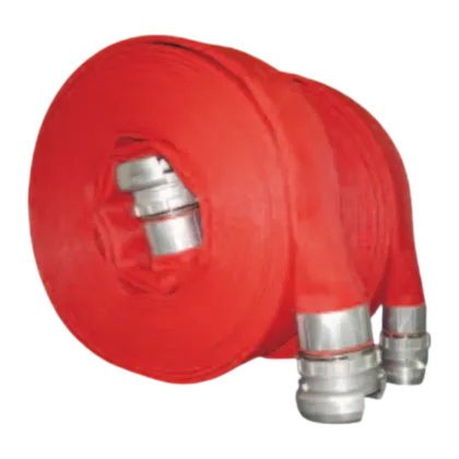 Tuyau vc rouge (70mm et 45 mm) longueur 20 m equipes de raccord 2,5 pouces dsp alu (dn65-70 et dn40-45)