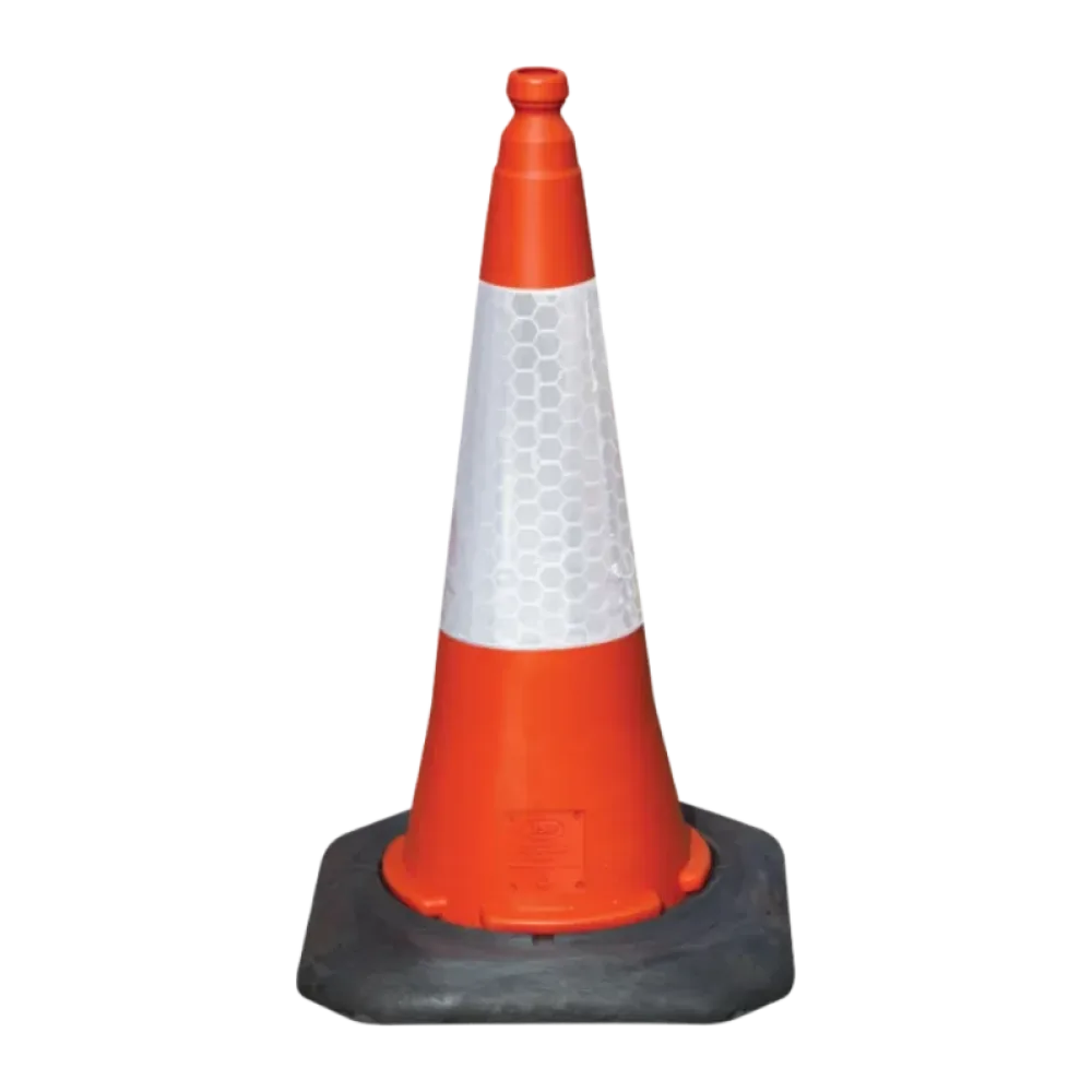 Cone de signalisation dominator hauteur 75cm + 1 bande reflechissante