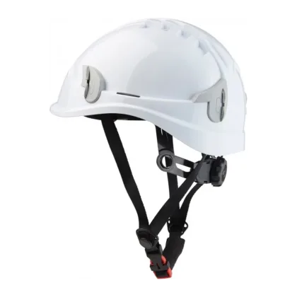 Casque blanc non aeré et jugulaire