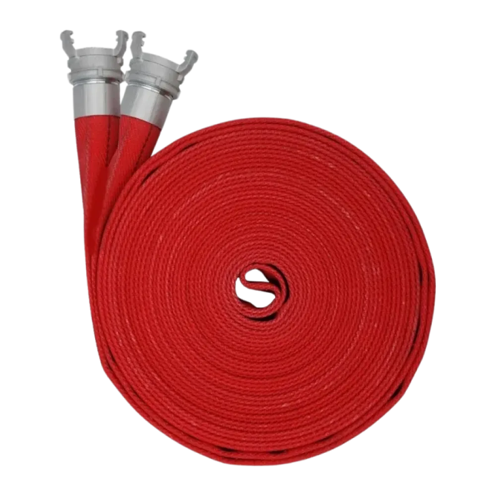 Tuyau remiflex special rouge 45mm lg 40m equipe de 1/2 raccords dsp/alu dn40-45