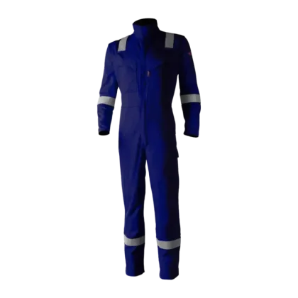 Combinaison thor avec bande retro reflechissantes multirisque couleur navy blue