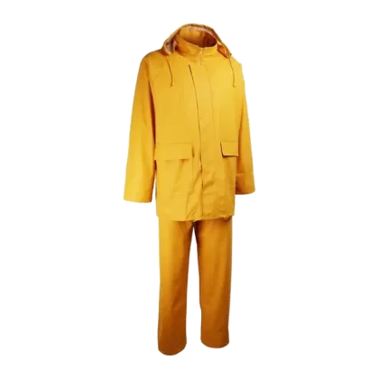 Ensemble pluie pu jaune