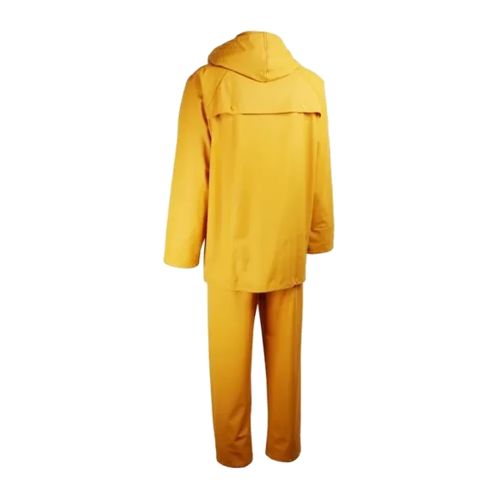 Ensemble pluie pu jaune